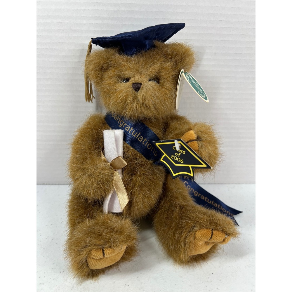 Bearington Collection Graduation Teddy Bear Class of 2006 Plush Navy Blue 10"